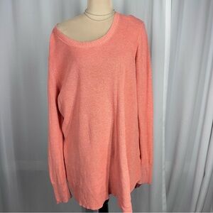 Natural Reflections Round Neck Sweater Sz XXL Salmon Knit Slouchy Casual Capsule